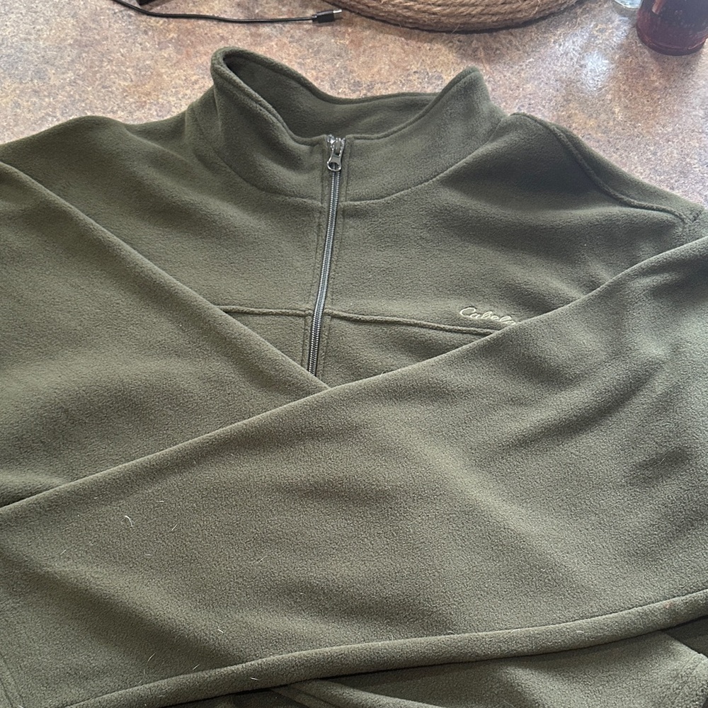 Cabela's Olive Men's Zip-Up Sweater